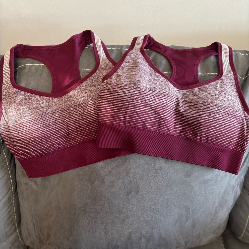 Women's Burgundy Sports Bra